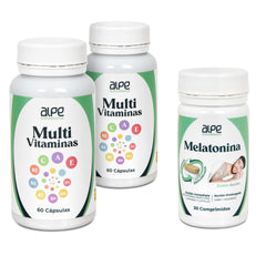 Pack 2 multivitaminicos 1 melatonina